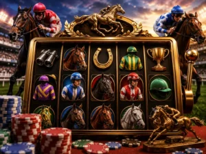 Horse racing themed casino slots